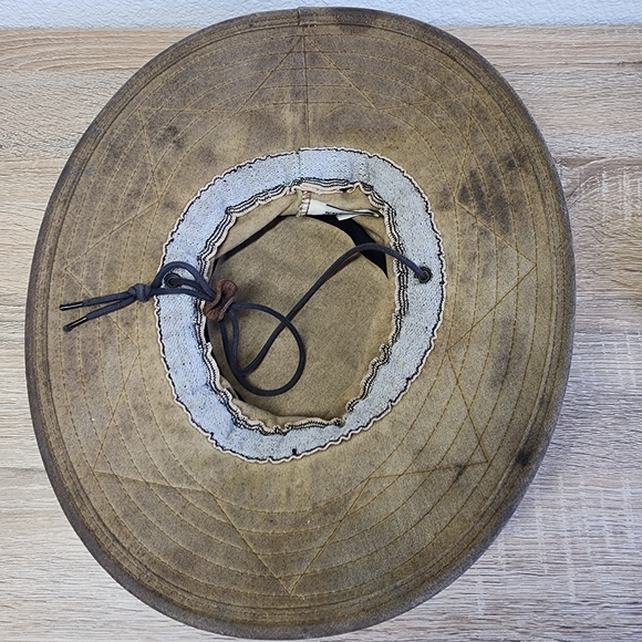 WATERSHIP TRADING COMPANIE Waxed Cotton Big Brimmed Outdoor Hat - Picture 7 of 16